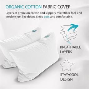 img 1 attached to 🛏️ Sleepgram Bed Pillow - Premium Adjustable Loft - Soft Microfiber Pillow - Washable Removable Cover - 18 x 26, Standard/Queen Size, White