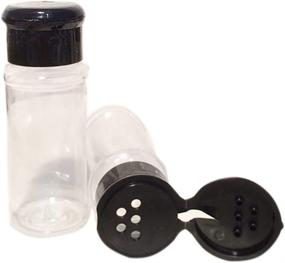 img 1 attached to 🔳 28 Pcs Empty Plastic Spice Bottles - Ideal for Storing Barbecue Seasoning Salt Pepper and Glitters, 2.5 Fluid Ounces/75 ml (Black)