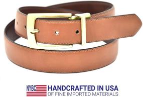 img 2 attached to NYBC Reversible Belt Detail Textured Men's Accessories