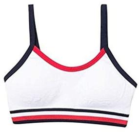 img 1 attached to Девушки Crop Sports Bra Tommy Hilfiger (набор из 2 шт.), Racerback лямки, мягкая эластичная талия, смесь хлопка