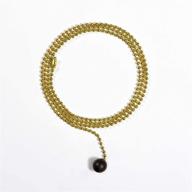 ge beaded chain, 3-foot, brass finish with wooden ball logo