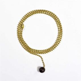 img 4 attached to GE Beaded Chain, 3-Foot, Brass Finish with Wooden Ball