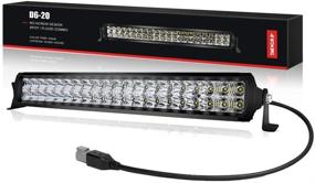 img 4 attached to 4WDKING 20-дюймовый LED-планка c бесшурупным дизайном для водонепроницаемого использования вне дороги - комбинированный луч, монтируемый на бампера и решетки Ford F150, Tacoma, Jeep Wrangler