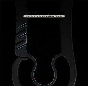 img 3 attached to 🔑 KUNSON Ultralight Aviation Titanium Anti-Lost Keychain Carabiner | Creative CNC Design Key Chain | 26mm Titanium Key Ring