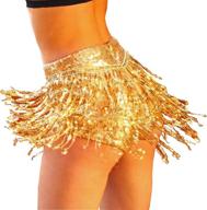 👯 yollmart women's sequin tassel skirt shorts for booty dance festivals logo