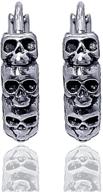 💀 hip hop stainless steel skull hoop earrings - nsitbbuery logo