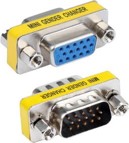 img 1 attached to abcGoodefg HD15 Gender Changer Male to Male and Female to Female HD15 VGA SVGA Coupler Adapter 10 Pack: Top-quality VGA Coupler for Enhanced Connectivity and Flexibility