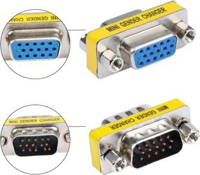 img 2 attached to abcGoodefg HD15 Gender Changer Male to Male and Female to Female HD15 VGA SVGA Coupler Adapter 10 Pack: Top-quality VGA Coupler for Enhanced Connectivity and Flexibility