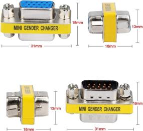 img 3 attached to abcGoodefg HD15 Gender Changer Male to Male and Female to Female HD15 VGA SVGA Coupler Adapter 10 Pack: Top-quality VGA Coupler for Enhanced Connectivity and Flexibility