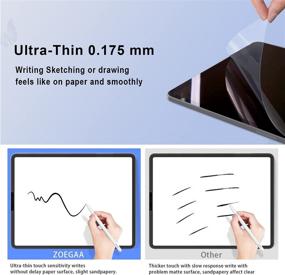 img 2 attached to [2 Pack] Paper iPad 9.7 Screen Protector for iPad 9.7 6th/5th Gen, ZOEGAA iPad 9.7 (2018 & 2017), 📝 iPad Pro 9.7 - Paper-Like Screen Protector for Writing, Drawing, and Sketching - Compatible with Apple Pencil - No Fingerprint Residue