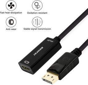 img 3 attached to 🔌 Адаптер Benfei DisplayPort в HDMI с позолоченным разъемом: мужской на женский | Совместим с Lenovo, Dell, HP и другими брендами