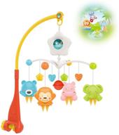 👶 newborn baby crib mobile with projector, relaxing music, and hanging rotating animals rattles - nursery gift toy for 0-24 months boys and girls, promotes sleep logo