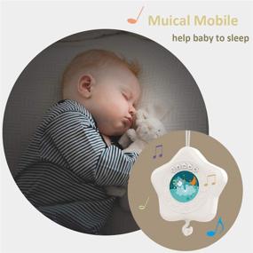 img 3 attached to 👶 Newborn Baby Crib Mobile with Projector, Relaxing Music, and Hanging Rotating Animals Rattles - Nursery Gift Toy for 0-24 Months Boys and Girls, Promotes Sleep