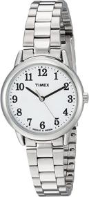 img 4 attached to ⌚ Stainless Steel Bracelet Watch for Women - Timex Easy Reader