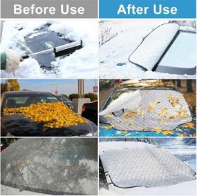 img 1 attached to 🌞 N NEWKOIN Car Windshield Sun Shade & Snow Cover: Stay Cool, UV-Protected, Dust-Free, & Scratch-Resistant - Easy to Install, Fits Most Cars (72ln×45ln, 0.88lb)