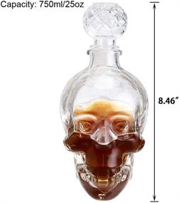 img 3 attached to 🍷 MDLUU Glass Wine Decanter - Skull Shaped Liquor Bottle with Airtight Stopper - Wiskey Vodka Beer Decanter for Gift, Home, Bar, Party Decor - 25oz/750ml