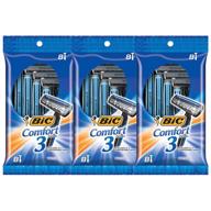 🪒 bic comfort 3 men’s 3-blade disposable razor, 24-count, blue - achieve an incredibly soothing and comfortable shave logo