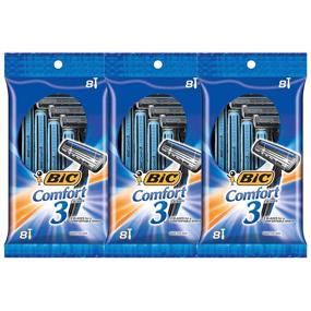 img 4 attached to 🪒 BIC Comfort 3 Men’s 3-Blade Disposable Razor, 24-Count, Blue - Achieve an Incredibly Soothing and Comfortable Shave