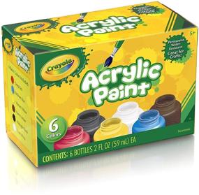 img 1 attached to Crayola Acrylic Paint: 6 🎨 Assorted Bright, Bold Colors - 2-Ounce Bottles