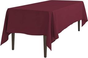 img 4 attached to LinenTablecloth- 126" Rectangular Polyester Tablecloth- Foodservice Equipment & Supplies with Enhanced SEO