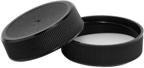 img 1 attached to North Mountain Supply - 38-BP-15 38mm Black Plastic Screw Caps 🔒 with F217 Foam Liner - Pack of 15 - Leak-Proof Lid Set