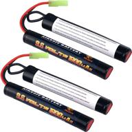 🔋 melasta 2 pack 9.6v 1600mah butterfly nunchuck nimh battery pack for airsoft guns - mini tamiya m4, g36, m110, sr25, m249, m240b, m14, rpk, pkm, l85, aug, g3 logo