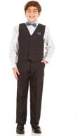 👕 vittorino 3-piece holiday hankerchief velvet boys' suit & sport coat set logo