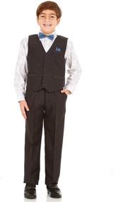 img 4 attached to 👕 Vittorino 3-Piece Holiday Hankerchief Velvet Boys' Suit & Sport Coat Set