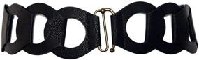 img 2 attached to 👖 Enhanced Plus Size Interlock Elastic Belt with Convenient Hook Closure