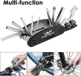 img 1 attached to 🚲 WOTOW Bike Repair Kit Set, 16-in-1 Bicycle Multitool Hex Key Wrench & Tube Patch Kit & Tire Lever with Hard Carrying Case - Portable Cycling Maintenance Fix Set for Road Mountain Bikes