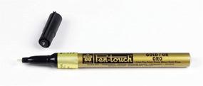 img 2 attached to 🖌️ Sakura Pen-Touch Metallic Gold Paint Marker - 1.0mm Fine Tip, Pack of 4