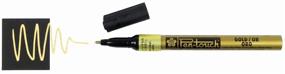 img 3 attached to 🖌️ Sakura Pen-Touch Metallic Gold Paint Marker - 1.0mm Fine Tip, Pack of 4