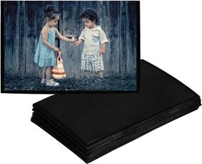 img 2 attached to Iconikal Magnetic Photo Sleeves Black Home Decor for Photo Albums, Frames & Accessories