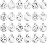 enhance your diy jewelry: 72 double-sided zodiac metal charms - inspire your creation! logo