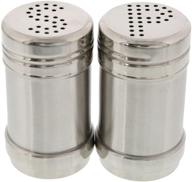 🧂 kitchen condiments set: stainless steel salt and pepper shakers (3.5 in, 2-piece) logo