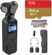 📷 2019 dji osmo pocket handheld 3 axis gimbal with integrated 4k camera bundle – limited stock, 64gb extreme micro sd included! logo