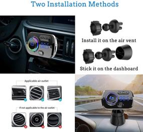 img 1 attached to 🚗 Arestech FM Transmitter Bluetooth 5.0 Hands-free Car Kit with Quick Charge QC 3.0 & CVC Noise Reduction