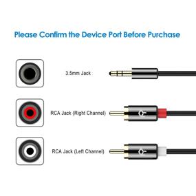img 3 attached to 🎧 Rankie 3.5mm to Dual Male RCA Adapter Audio Cable for Stereo, 6 Feet