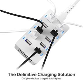 img 1 attached to 🔌 Sabrent 10-Port USB Rapid Charger - Family-Sized Smart Charger with Auto Detect Technology - 60W (12A) - [UL Certified] - White (AX-TPCS-W)