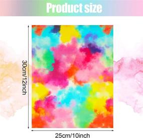 img 3 attached to 🌈 12 Sheets Tie Dye HTV Vinyl Bundle - 12 x 10 Inch Watercolor Patterned Vinyl with Rainbow Color Clouds - Iron-on Transfer Vinyl for DIY Crafts (Classic Colors) - Heat Press Sheet Included