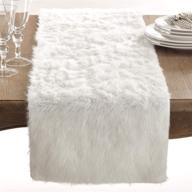 🍽️ exquisite juneau faux fur table runner: add elegance to your dining décor! логотип