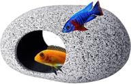 🐠 springsmart ceramic aquarium hideaway rocks - perfect for fish hiding, breeding, and resting - safe for pets - betta fish tank cave логотип