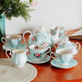 img 3 attached to 🌸 Delicate Porcelain Floral Tea Creamer Saucer – Enhance Your Tea Experience!