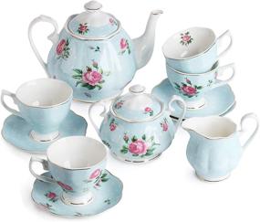 img 4 attached to 🌸 Delicate Porcelain Floral Tea Creamer Saucer – Enhance Your Tea Experience!