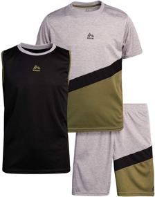 img 4 attached to RBX Boys Active 3 Piece Short Boys' Clothing for Clothing Sets
