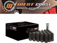 черный гайковый гайка w5614stb от westcoast wheel accessories. логотип