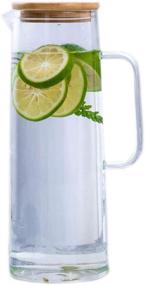 img 4 attached to 1500ml Glass Water Pitcher - Glass Jug Teapot with Handle for Family