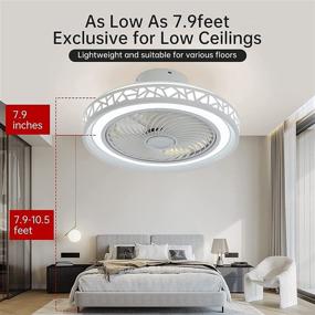 img 1 attached to 🔆 Enhanced Ceiling Fan with Lights: 20 In, 72W Dimming, 3 Speeds, Modern Fixture, Smart Timing