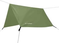 🏕 outdoor camping rain fly hammock tarp cover tent | lightweight, waterproof, ripstop | 10 x 10 ft | shelter for travel logo