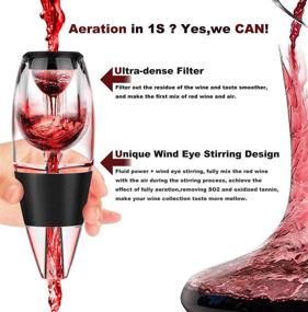 img 2 attached to ZORTUNG Wine Aerator Decanter Pourer Spout Set: Filters, Purifier Stand, Travel Bag - Perfect Air Aerating Strainer for Red and White Wine Lovers: Christmas Gift Ideas!